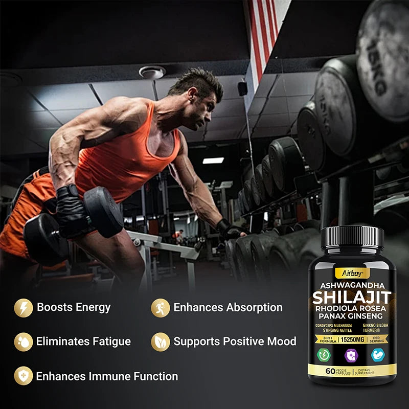 Evolve Shilajit capsules - Increase Muscle Mass, Improve Endurance, Energy Supplement