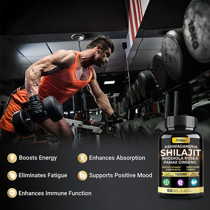 Evolve Shilajit capsules - Increase Muscle Mass, Improve Endurance, Energy Supplement